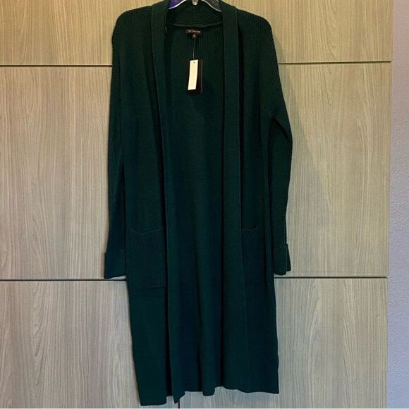 The Limited Long Open Front Green Cardigan Duster Size S Small NWT - Picture 1 of 7